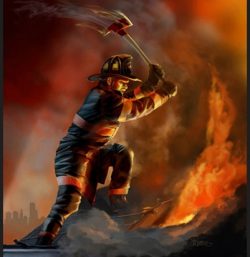 Firefighter Art - FireArt by Albaitis